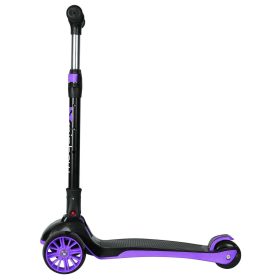 Самокат Novatrack Rainbow 120 (2025), черный с фиолетовым