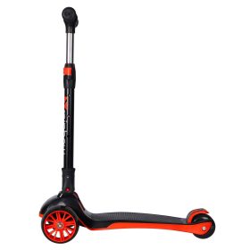 Самокат Novatrack Rainbow 120 (2025), черный с красным