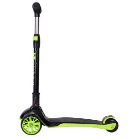 Самокат Novatrack Rainbow 120 (2025), черный с зеленым