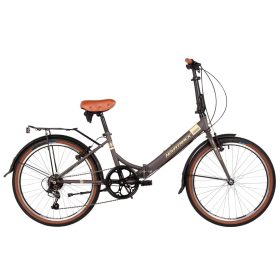 Велосипед Novatrack 24" Aurora (2024), коричневый