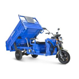 Электротрицикл грузовой Rutrike D5 1700 гидравлика (60V1200W), темно-синий матовый