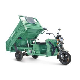 Электротрицикл грузовой Rutrike D5 1700 гидравлика (60V1200W), темно-зеленый