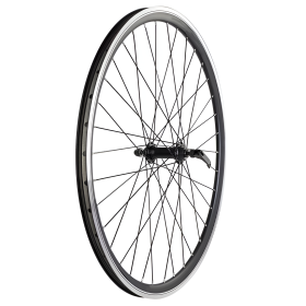 Колесо переднее Forward DW 24, WZ-201FQR, 32 отв., 9 мм (эксц)х100 мм, V-Brake, двустеночный