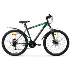Велосипед Aist Quest Disc 26 2023 серо-зеленый
