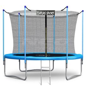 Батут Atlas Sport 252 см (8ft) с внутренней сеткой и лестницей Blue