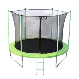 Батут Atlas Sport 252 см (8ft) с внутренней сеткой и лестницей Green
